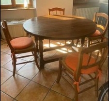 tavolo rotondo antico in legno