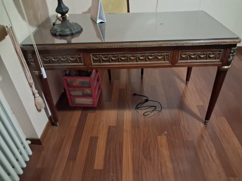 Scrivania antica legno - legno, con