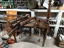 tavolo Rotondo in legno antico