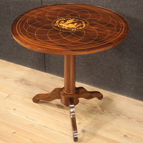 Tavolino legno intarsiato
